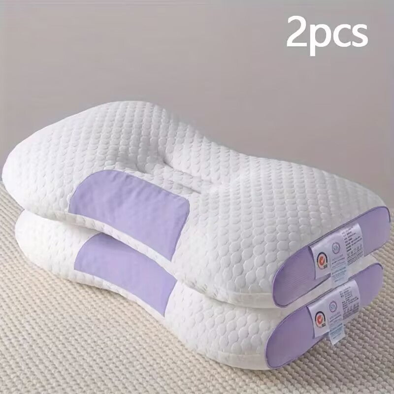 2-Pack YBZ 3D Knitted Cotton Massage Pillows | Ergonomic Sleep Support
