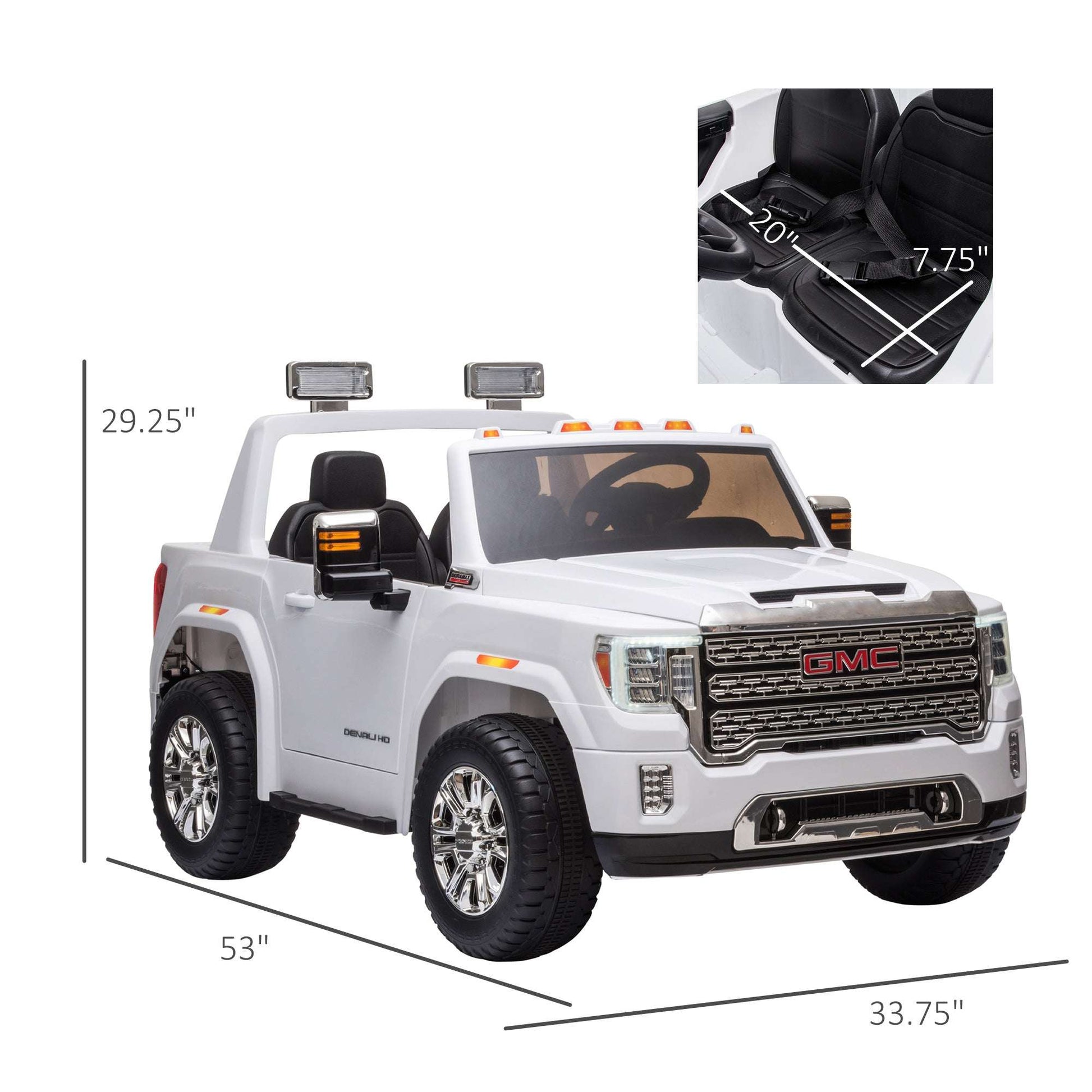 Licensed GMC Sierra HD Kids Ride On Truck - 12V Battery & Remote 12V Battery Kids GMC Sierra HD Ride On T | Ectron Online
