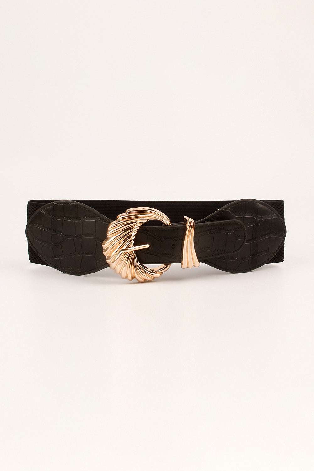 Shell Alloy Buckle Elastic Belt