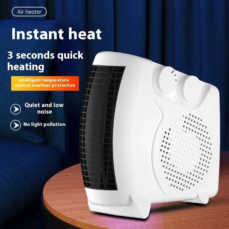 Small Electric Heater Home Quick Heating Office Desktop White Warm Air Blower