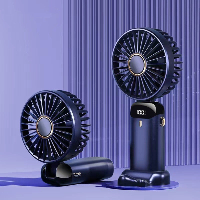 USB Rechargeable Mini Portable Handheld Electric Fan Foldable Neck Hanging Outdoor Fan Adjustable 5 Speed Powerful Air Cooler Mini Portable Handheld Electric Fan | Ectron Online