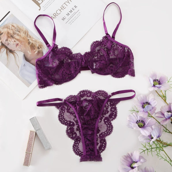 Ladies Underwire Lace Lingerie Suit Fashion Underwear | Ectron Online
