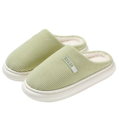 Autumn And Winter Home Indoor Plush Warm Slugged Bottom Baotou Non-slip Cotton Slippers