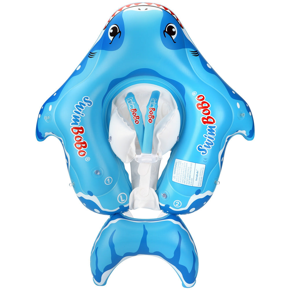 Swimbobo Baby Swimming Ring Lying Ring Children's Swimming Ring Armpit Ring Sunscreen Shade Shark