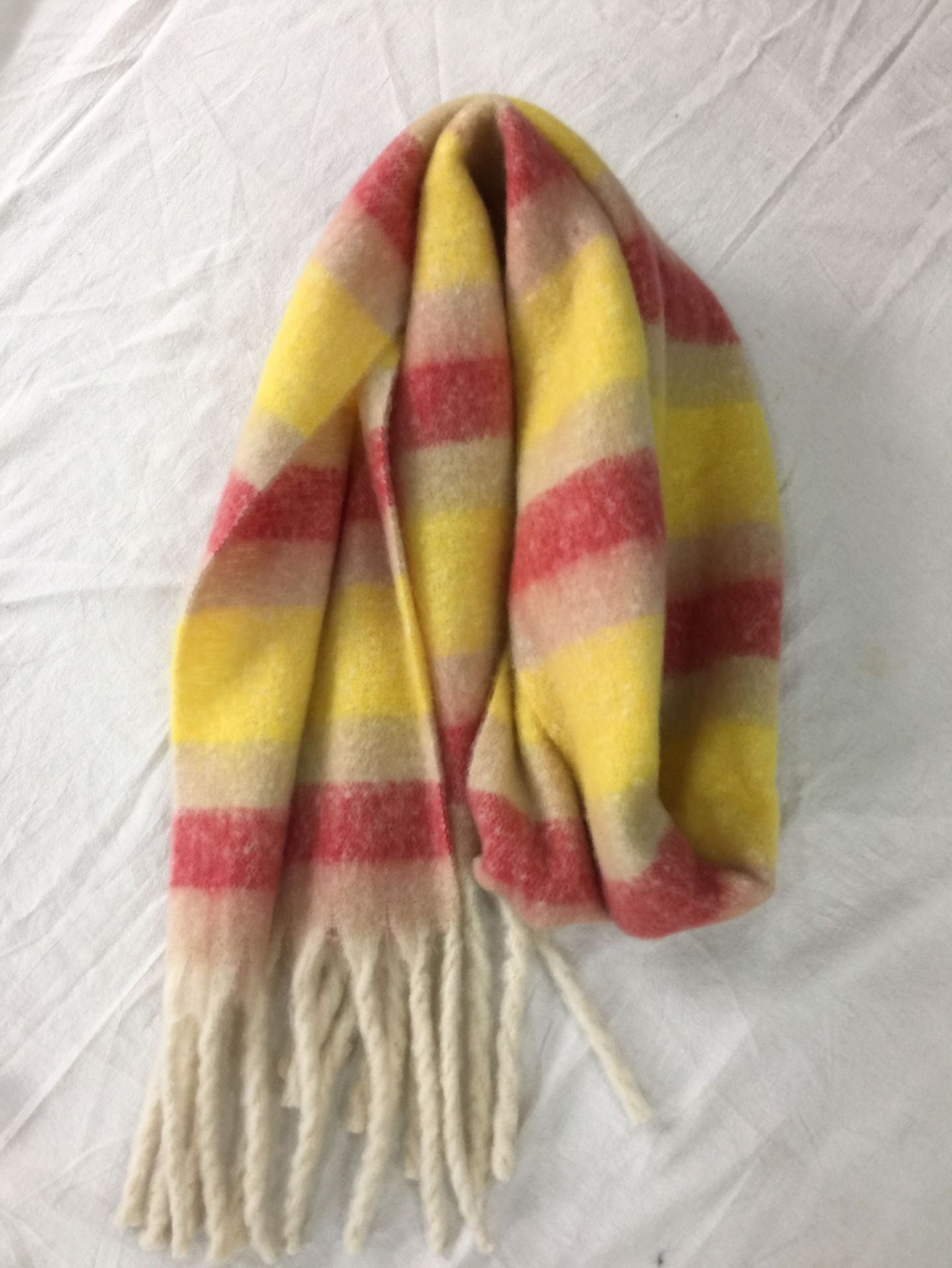 Women's Autumn Colorful Striped Warm Cashmere Plaid Scarf Scarves | Ectron Online