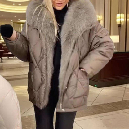 Fashion Women's Hooded Cotton Jacket - Mid-length Style Fashion Women's Wear Mid-length Hooded C | Ectron Online