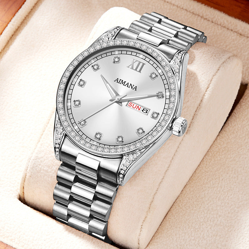 Diamond Disc Quartz Watch for Women Log Series Diamond Disc Quartz Women's W | Ectron Online