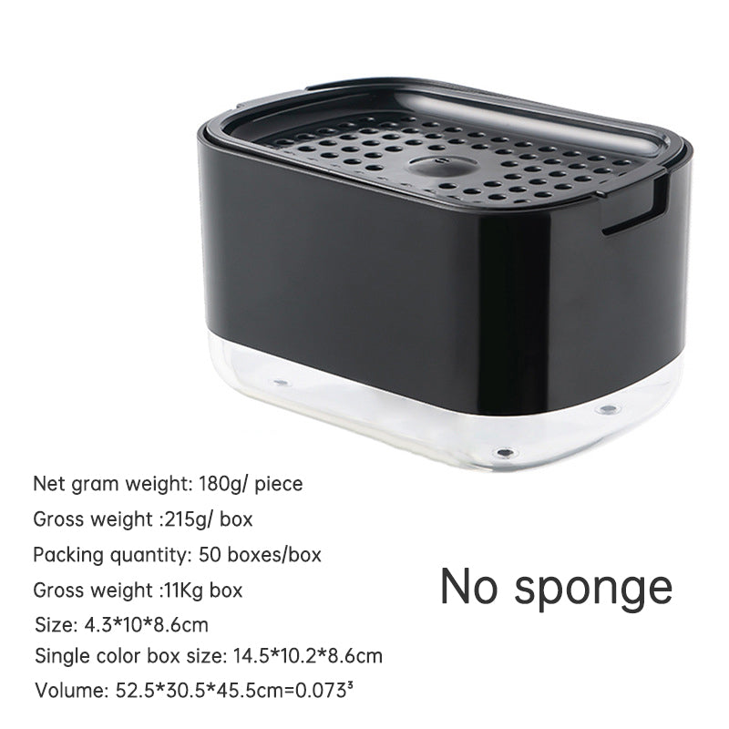 Press-Type Soap Dispenser | Easy-to-Use Soap Dispenser Kitchen Press Type Manual Soap Dispenser Dish washing Liquid Dispenser Storage Box Sponge Soap Dispenser | Ectron Online
