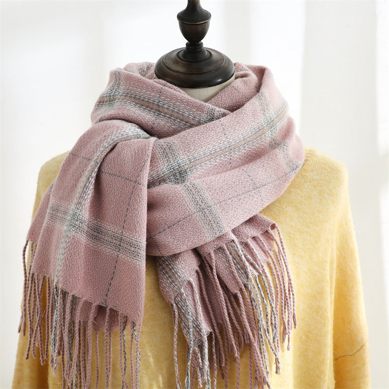 Women's Sweet Tassel Shawl Warm Cashmere Scarf