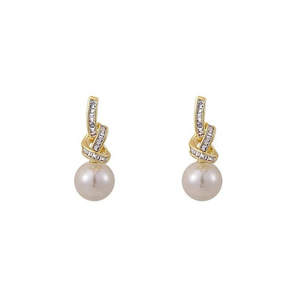 Light Luxury High-grade Micro Inlaid Zircon Chain Earrings