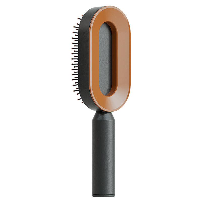 Self-Cleaning Hair Brush - One-Key Hair Removal & Scalp Massage Comb Self Cleaning Hair Brush For Women One-k | Ectron Online