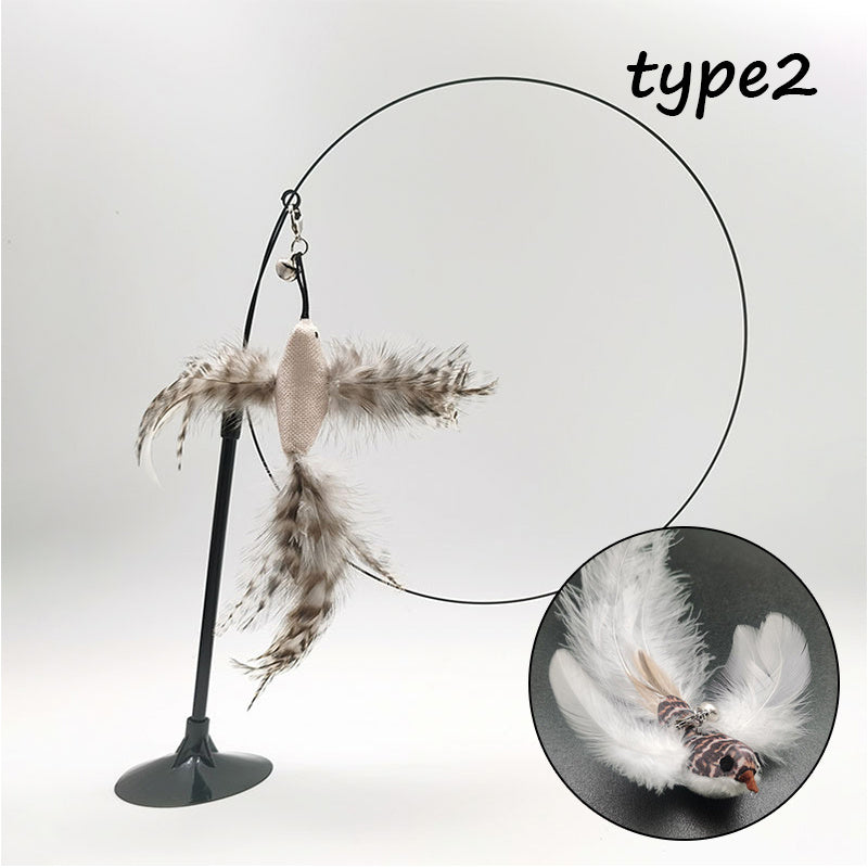 Detachable Wire Rod Sucker Cat Stick - Interactive Cat Toy Detachable Wire Rod Sucker Cat Stick | Ectron Online