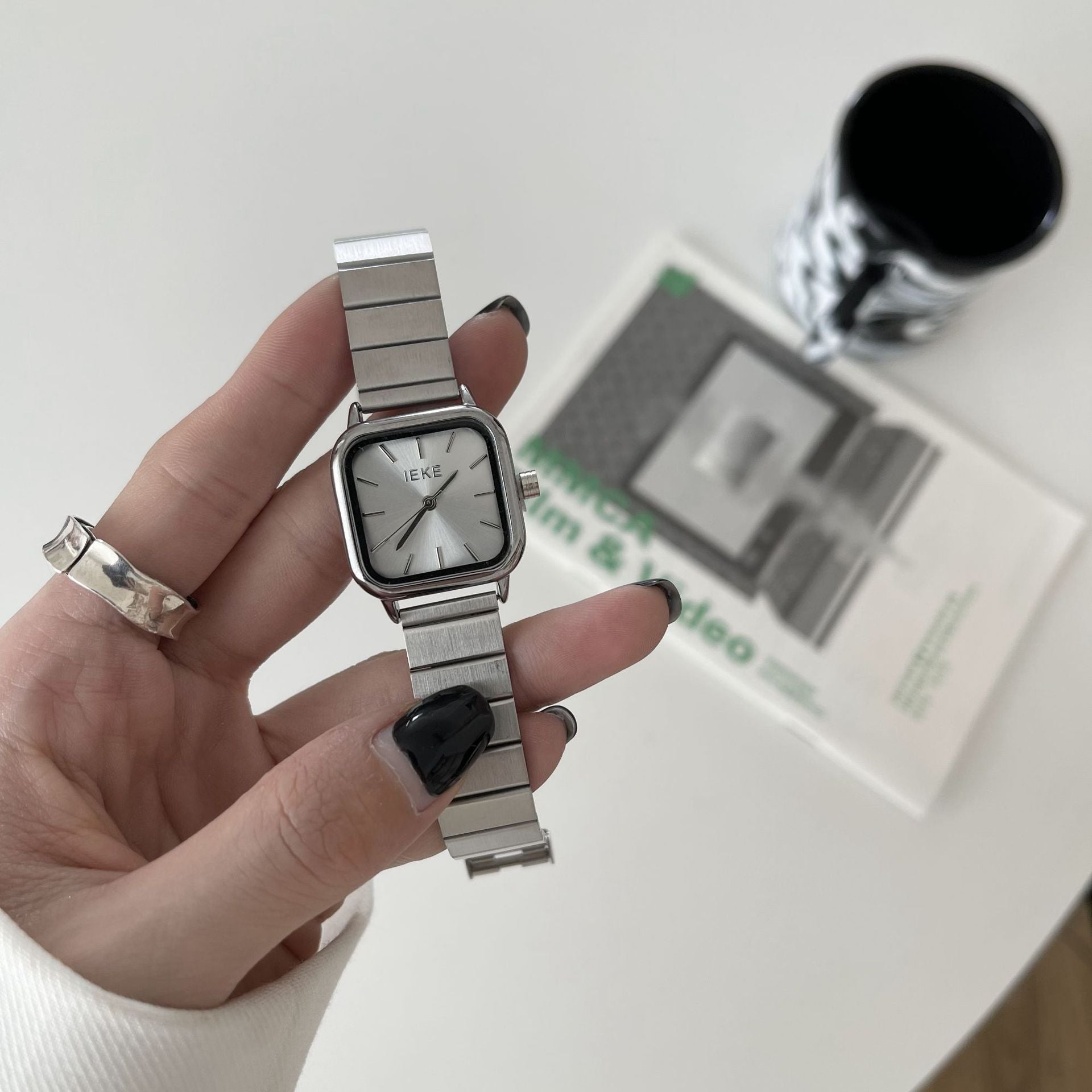 Fashion Square Watch | Simple Steel Belt Simple Square Fashion Exquisite Steel Be | Ectron Online