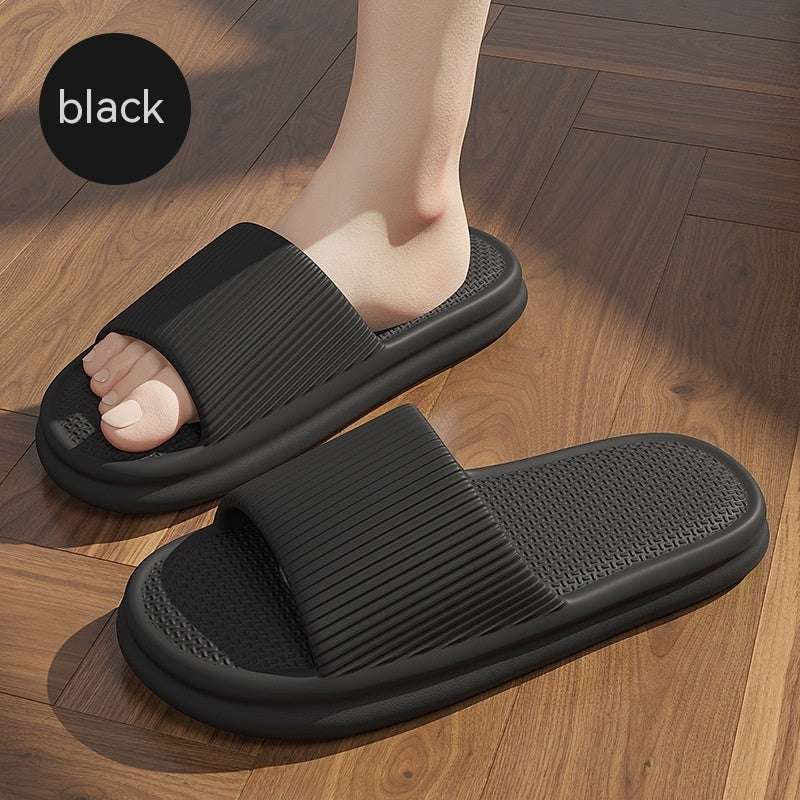 Striped Design Home Slippers For Women Men Soft Anti-slip Floor Bathroom Slippers Solid House Shoes Striped Design Home Slippers For Women M | Ectron Online