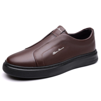 Casual And Comfortable Breathable Non-slip Trendy Soft Bottom Rubber Round Toe Flat Heel Slip-on Shoes