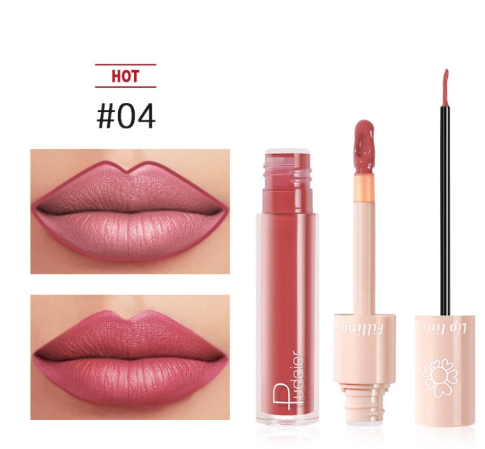 Pudaier Dual Lipstick & Lip Gloss Pudaier Dual Lipstick Lip Gloss Liquid L | Ectron Online