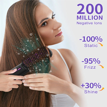 Advanced Ionic Steam Straightening Brush Hair Straightener Brush, Ionic Plus Stea | Ectron Online