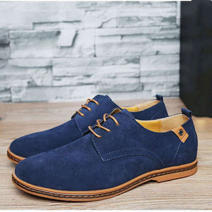 Men's Casual Leather Shoes With Cow Tendon Bottom