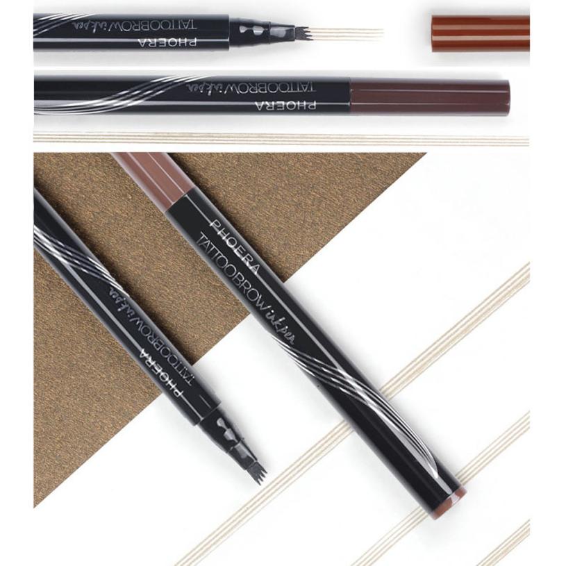Ultra-Fine 4-Comb Eyebrow Pencil - Long Lasting Microblade Effect
