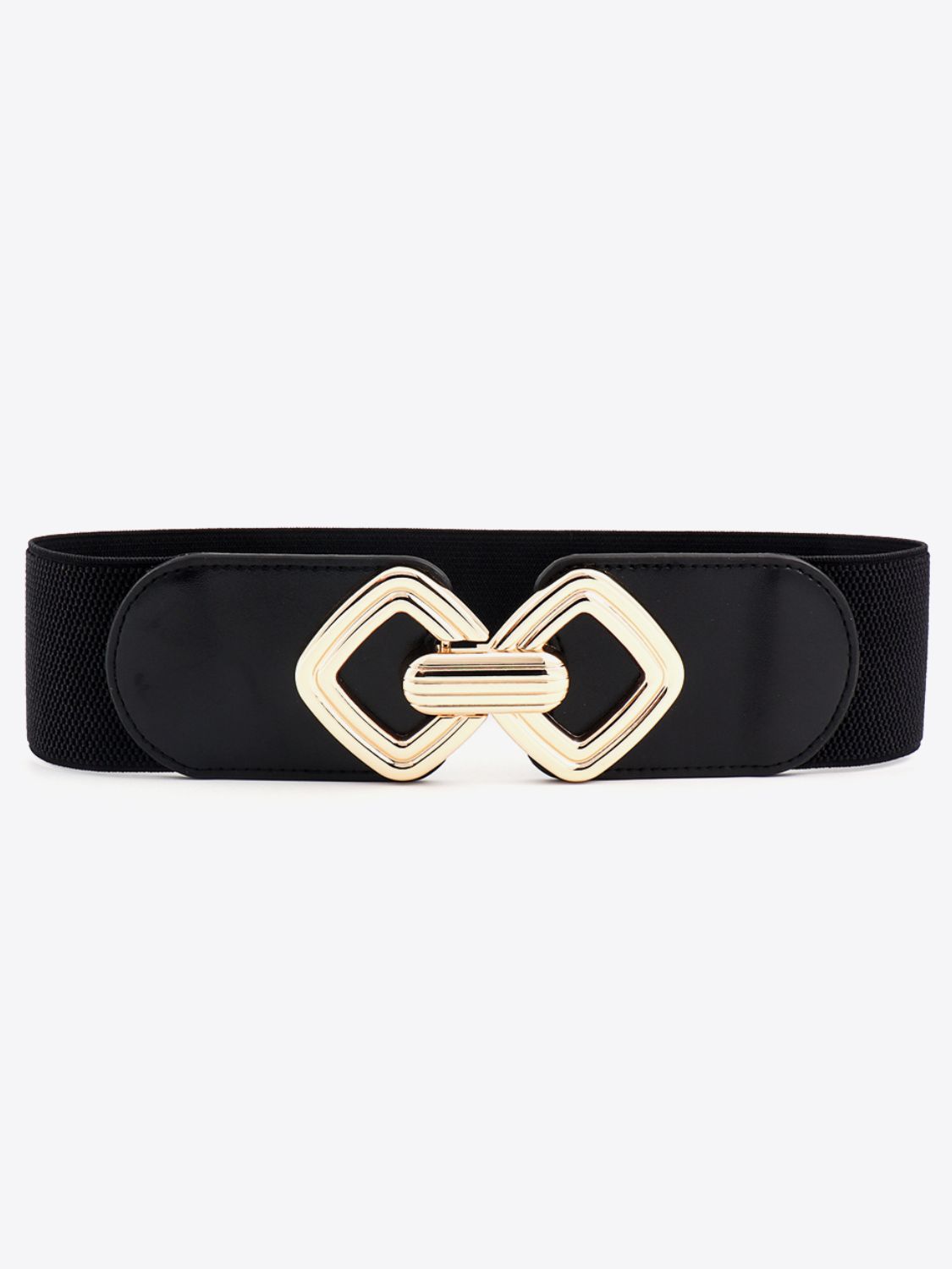 Geometric Buckle Elastic Wide Belt - Trendy & Comfortable Belt | Ectron Online