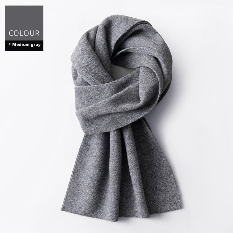 Men's Winter Plaid Wool Scarf Wool Scarf Men's Winter Plaid Double-sid | Ectron Online