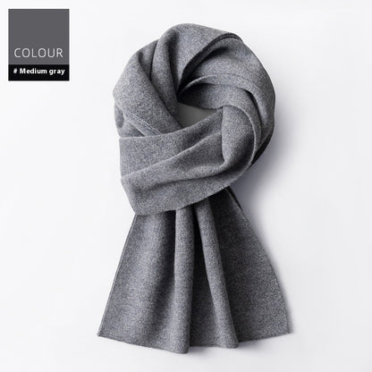 Men's Winter Plaid Wool Scarf