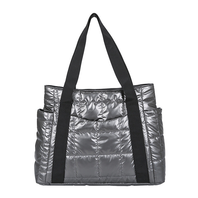 Space Cotton Checkered Car Stitching Zipper Bag Space Cotton Checkered Car Stitching Tre | Ectron Online