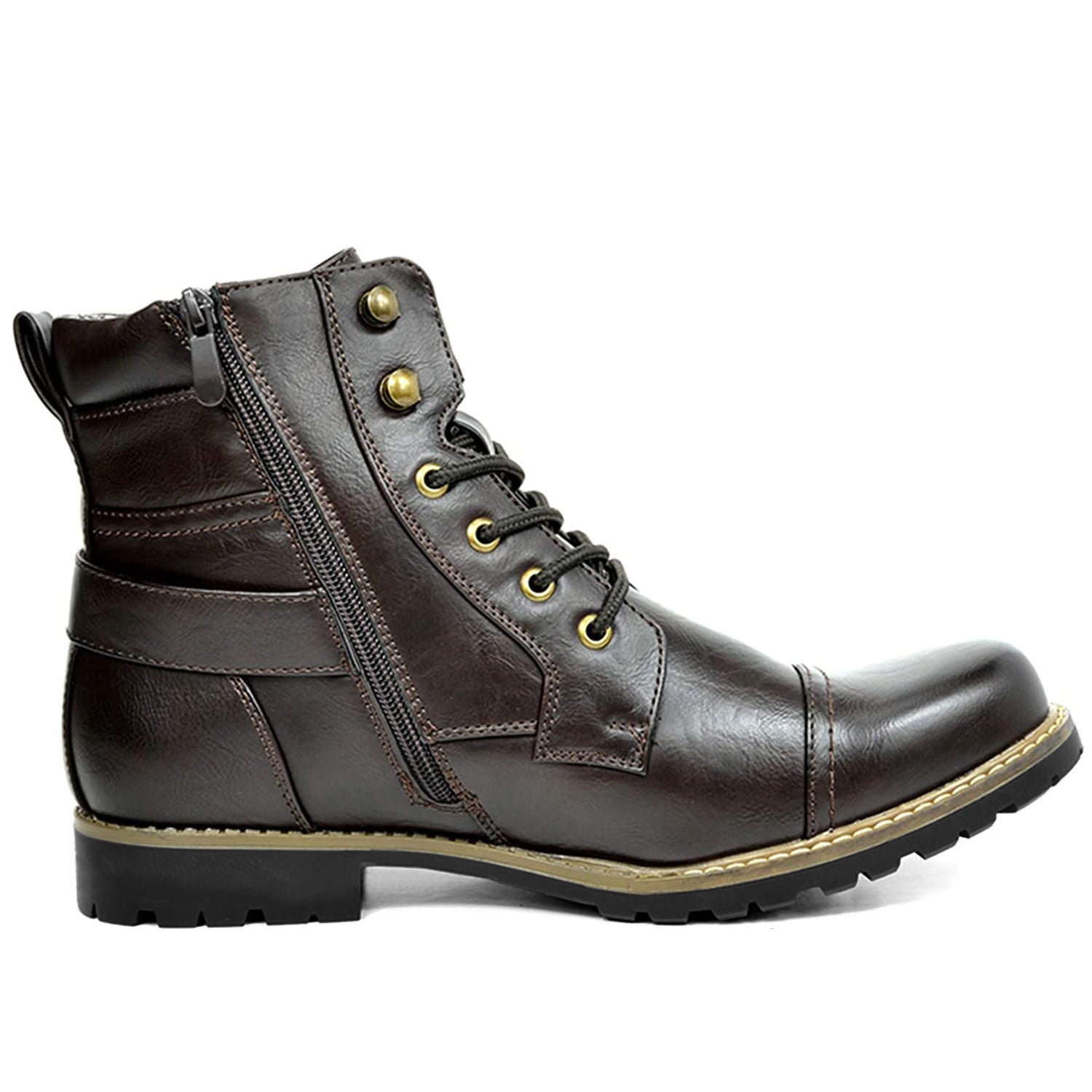 Men's Double Zipper Heavy Machine Leather Boots Men's Double Zipper Heavy Machine Leathe | Ectron Online