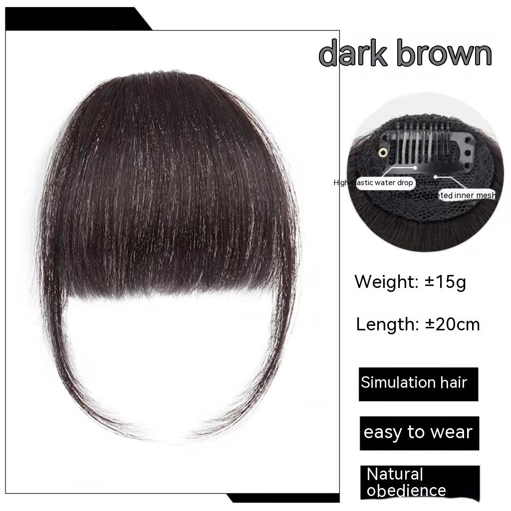 Natural Forehead Straight Bangs Wig - Seamless Blend Natural Forehead Artificial Hair Straigh | Ectron Online
