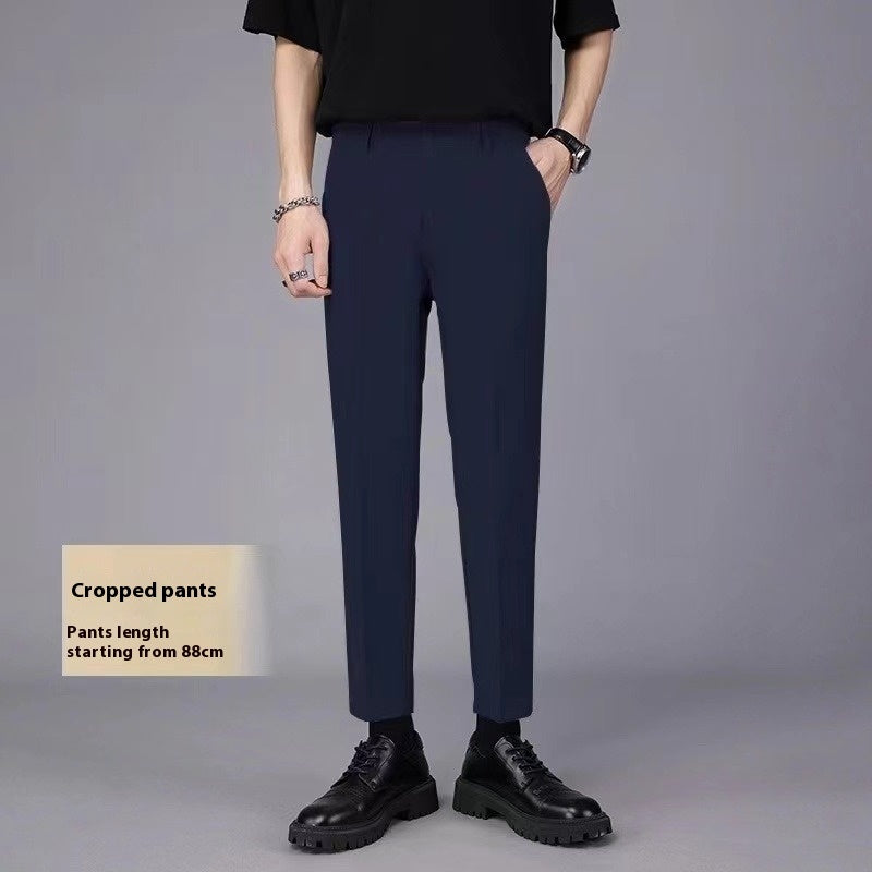 Draping Effect Casual Pants - Thin & Cool Draping Effect Thin Cool Straight Casual | Ectron Online
