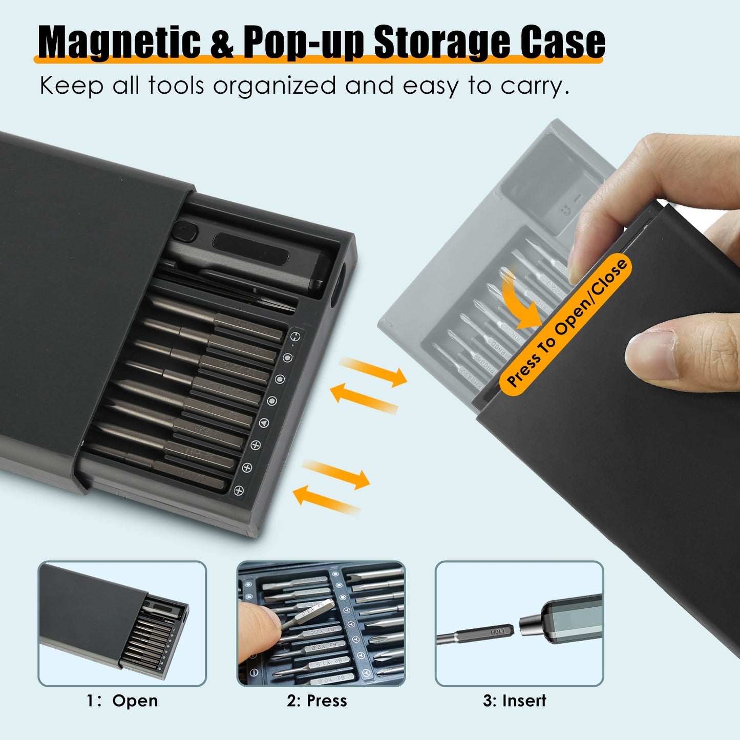 70-in-1 Mini Electric Screwdriver Kit - Rechargeable Repair Tool