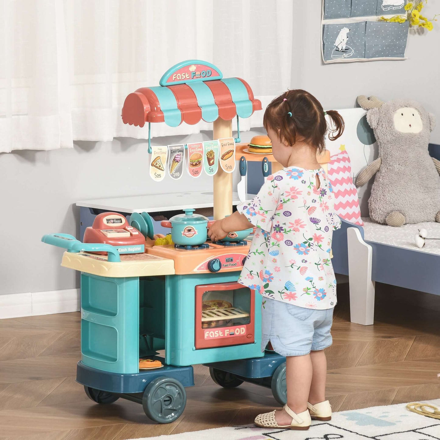 Kids Kitchen Food Stand Kids Kitchen Food Stand with Play Food | Ectron Online