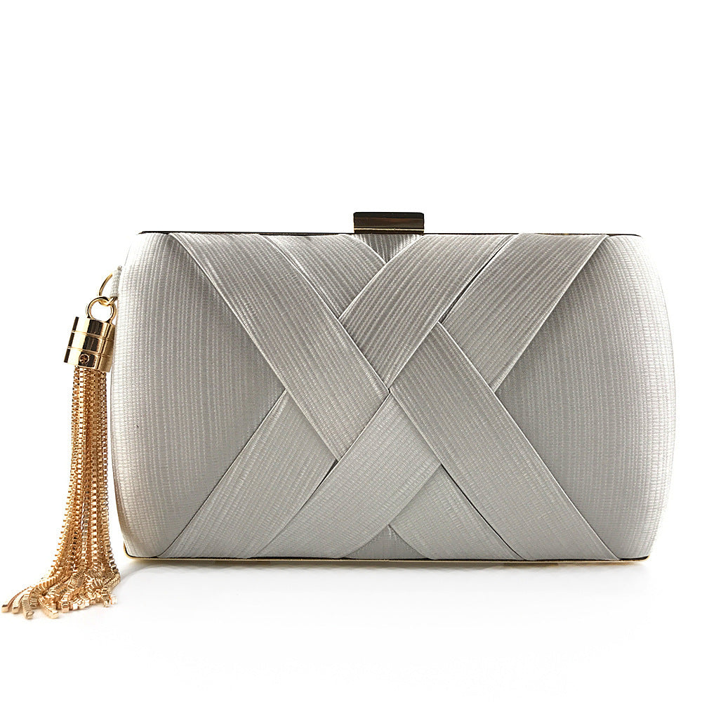 Dinner Satin Fashion Tassel Clutch - Elegant Evening Bag Dinner Satin Fashion Tassel Clutch | Ectron Online
