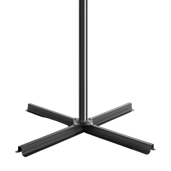 Black umbrella base with cross-shaped legs