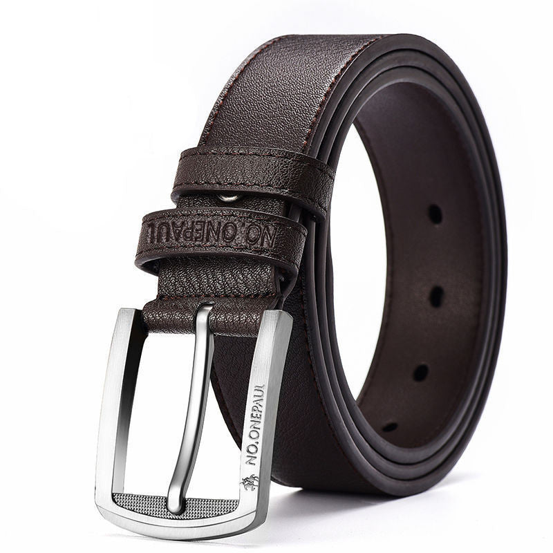 Korean Style Men's Casual Belt - Pin Buckle Leather Korean Style Men's Casual Belt With Pin | Ectron Online