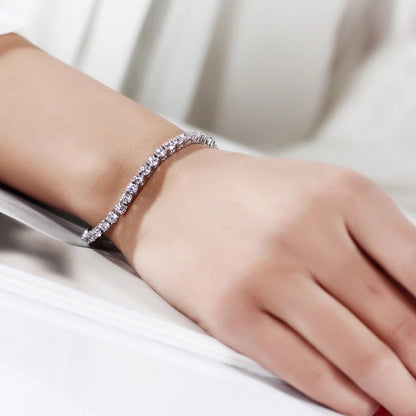 S925 Silver Bracelet 17-19cm Chain Length Optional Tennis Chain