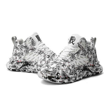 Graffiti print sneakers