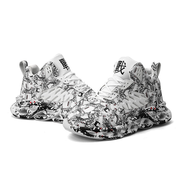 Urban Graffiti Sneakers - Unique Printed Shoes