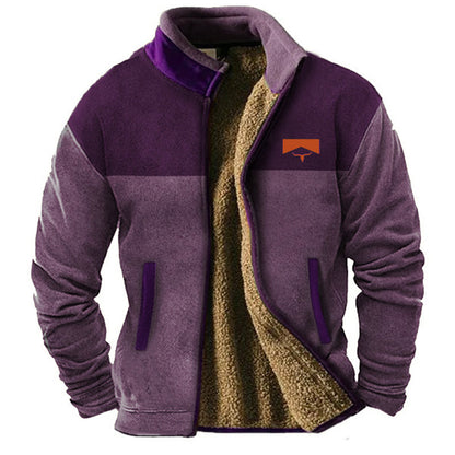 New Men's Fleece-Lined Cotton Jacket