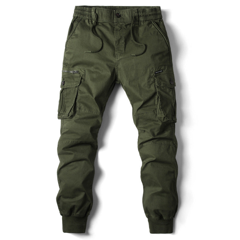 Men's Multi-Pocket Skinny Working Pants