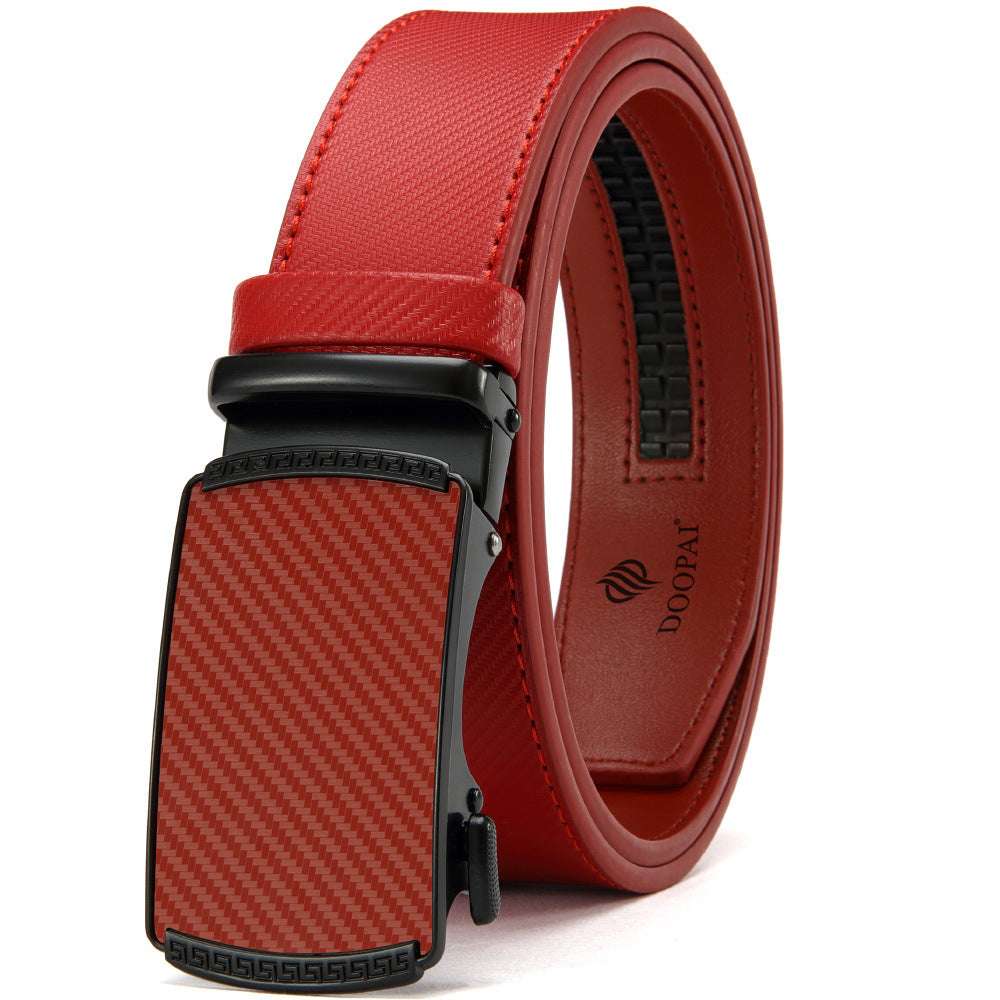 Popular Men's Leather Belt with Automatic Buckle

