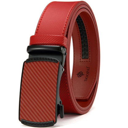 Popular Men's Leather Belt with Automatic Buckle

