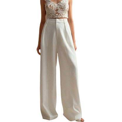 Women's Wide Leg Business Pants | Loose Casual Commute Trousers Women's Casual Loose Straight Business C | Ectron Online
