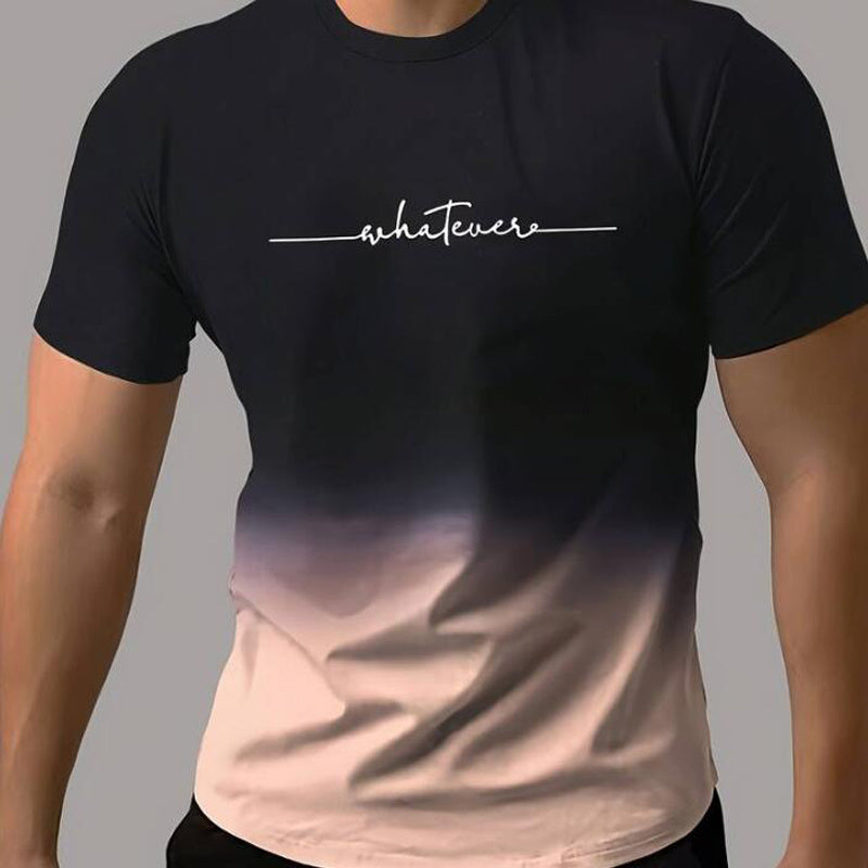 Summer Round Neck T-shirt – Loose Fit with Letter Print Summer Round Neck Loose Letter Print Sho | Ectron Online