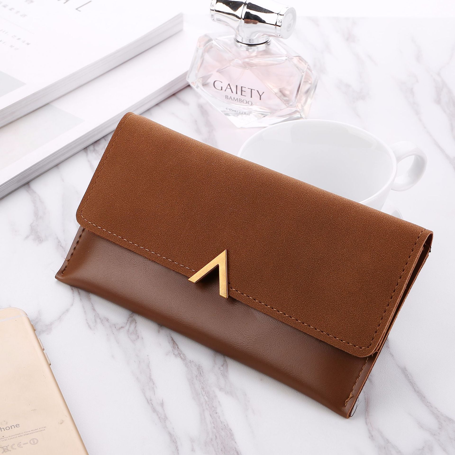 Frosted Color Matching Long Ladies Wallet Frosted Color Matching 30 Off Long Ladie | Ectron Online