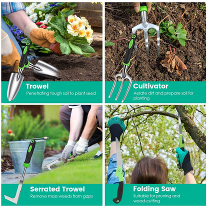 13-Piece Heavy-Duty Aluminum Alloy Gardening Tool Starter Kit 13Pcs Garden Tool Set Aluminum Alloy Gar | Ectron Online
