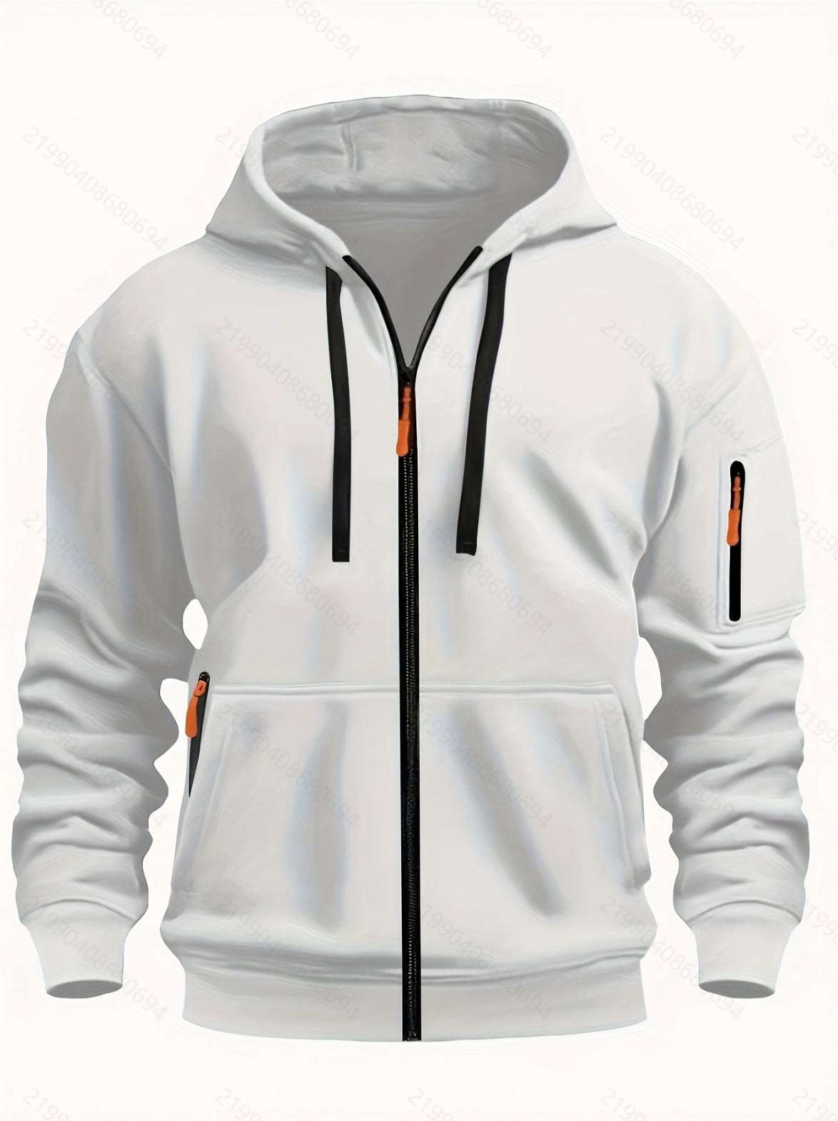 Zipper Hooded Sweatshirt Men's Sports Casual Cardigan Coat