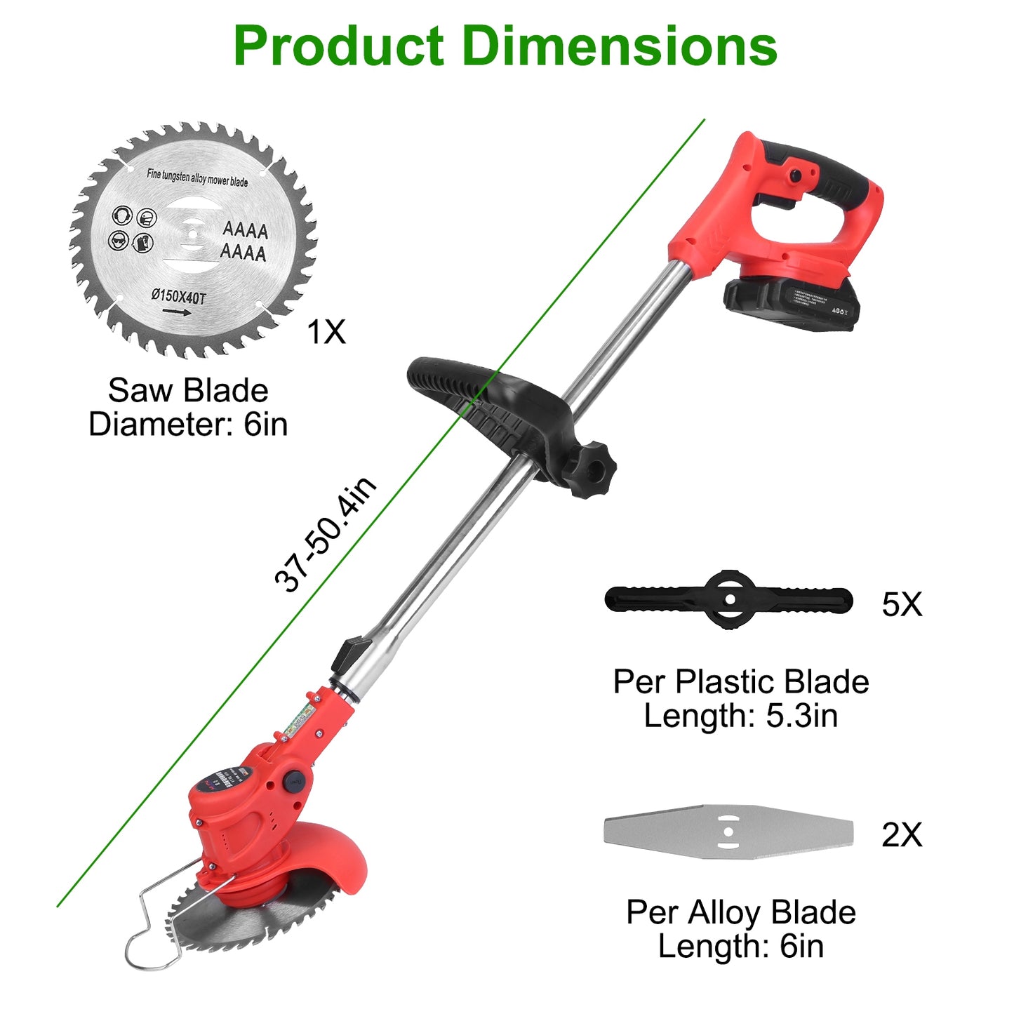 Adjustable Telescopic Weed Trimmer - Ergonomic Grass Trimmer
