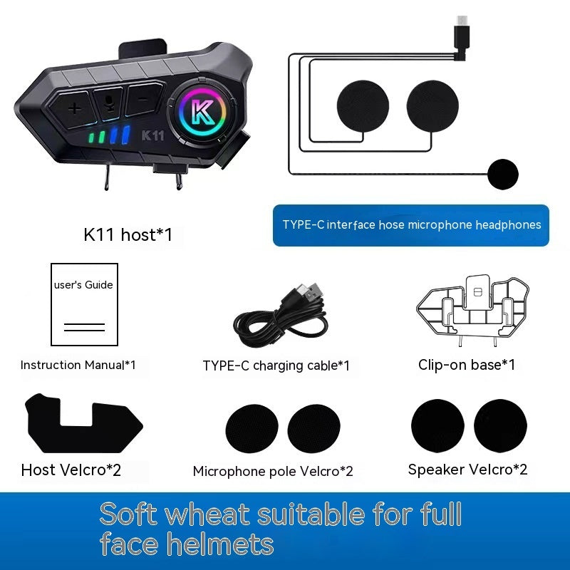 Waterproof Motorcycle Helmet Bluetooth Headset Motorcycle Helmet Heavy Bass Long Endura | Ectron Online