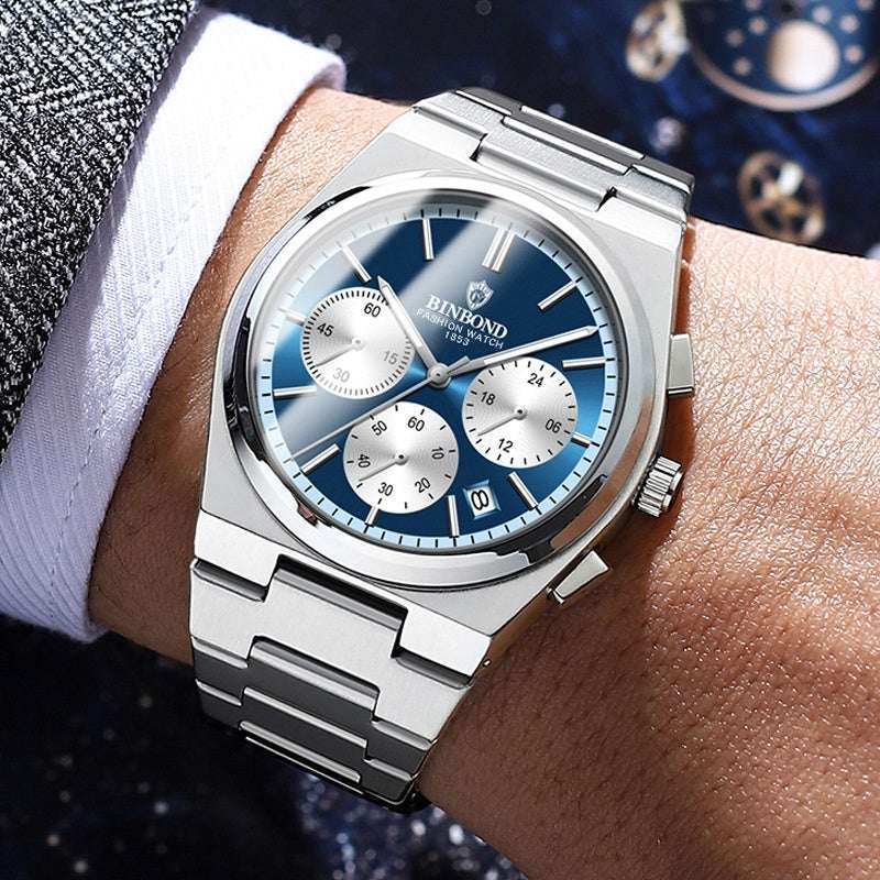Men's Fashion Elegant Three Eyes And Six Needles Chronograph Watch Men's Fashion Elegant Three Eyes And Six | Ectron Online